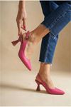 Kadın Harmony Arkası Açık Stiletto Ayakkabı Şampanya Topuk MR5090